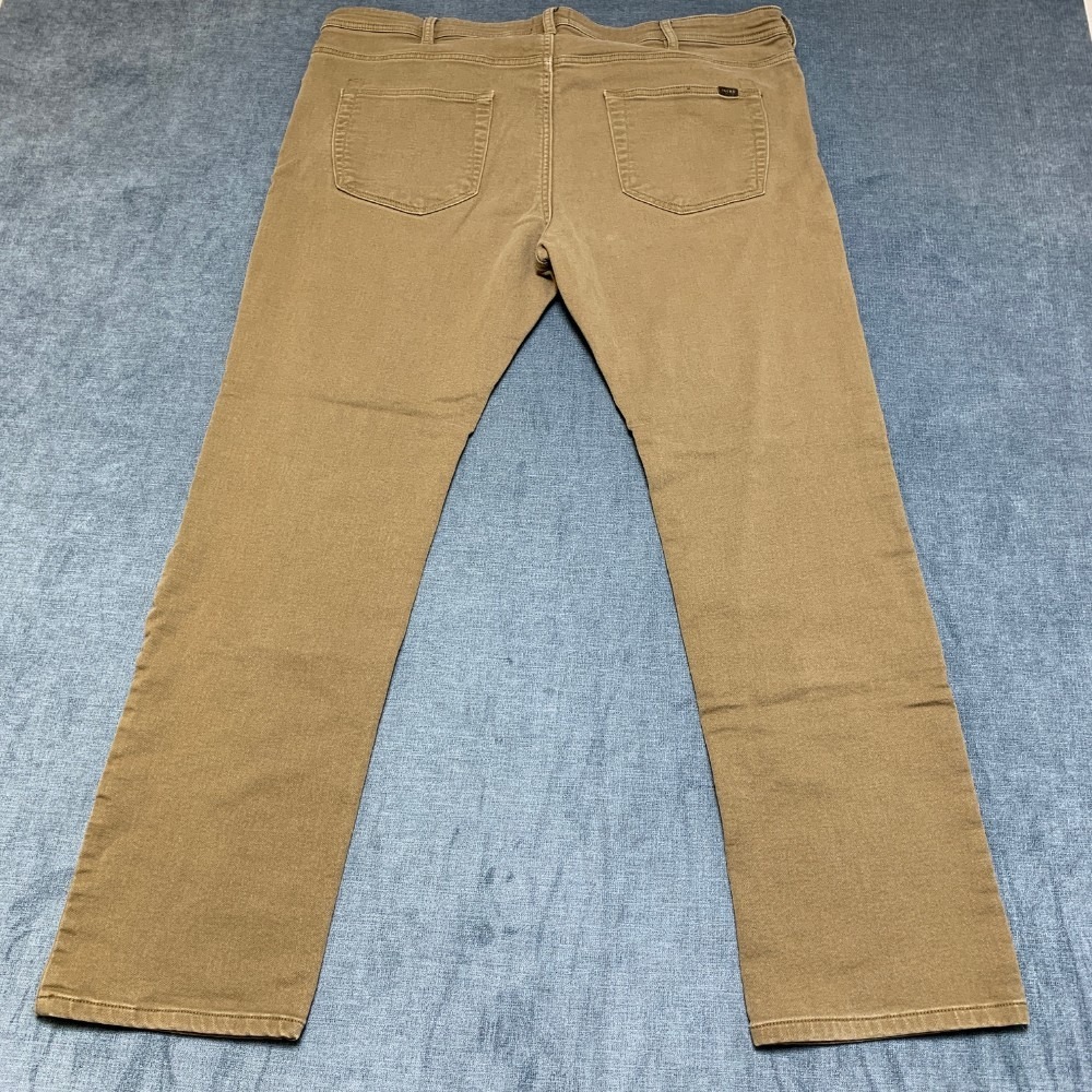 Jachs New York Chino Pants Mens 40x32 Khaki Stretch Everyday Wear Straight Leg